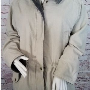Womens L.L.Bean Freeport Maine Jacket Large Beige